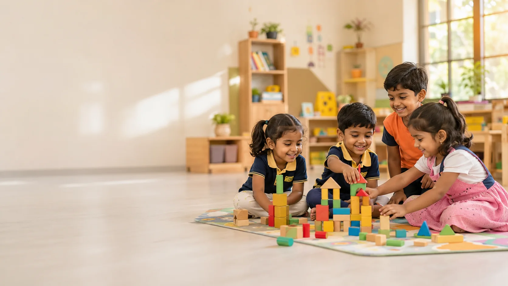 Children learning together at Hexabee Kids
